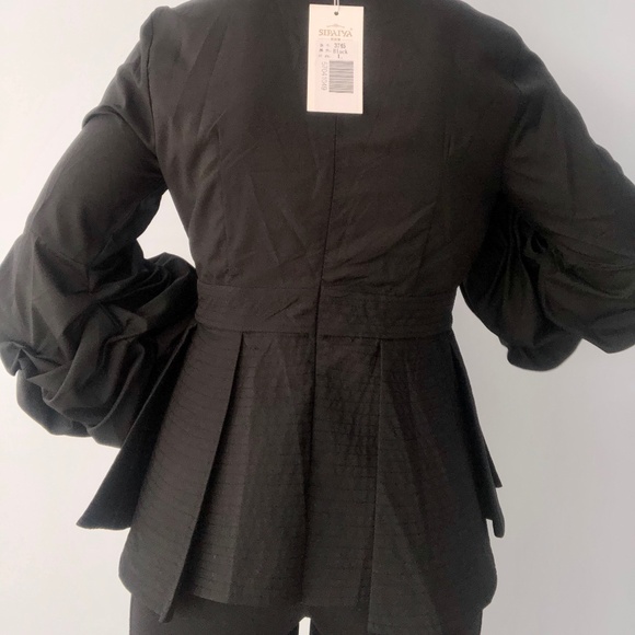 SIPAIYA NWT Black STATEMENT Blouse - Picture 4 of 8